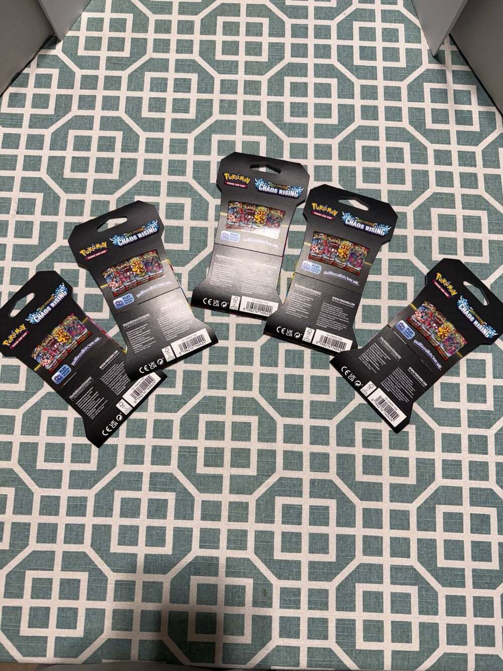 Lot of 5 Pokémon TCG Mega Evolution Chaos Rising Sleeved Booster Packs